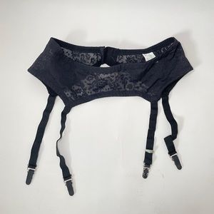 Vintage Lingerie Black Lace Guarder Belt